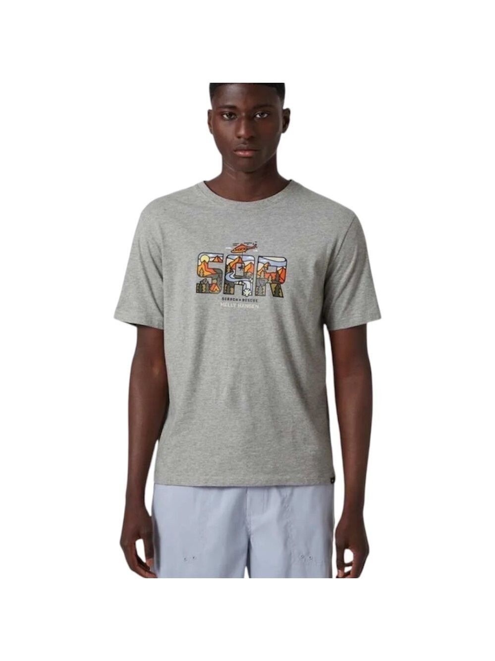 Helly Hansen athletic grey 100% organic cotton Search and Rescue t shirt XL